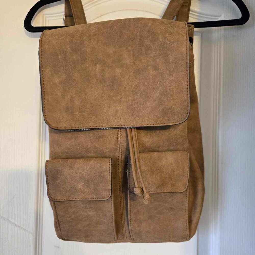 Brown Leather Convertible Backpack